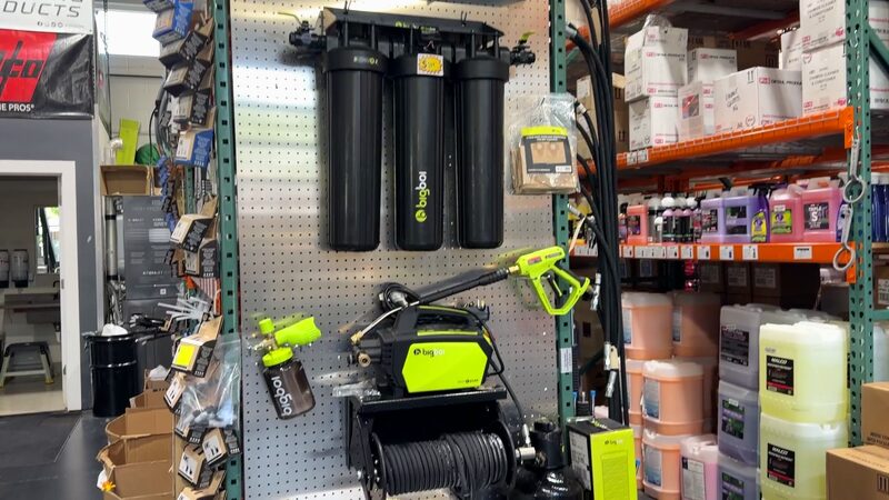 Pressure washer and equipment corner at Specialty Supply